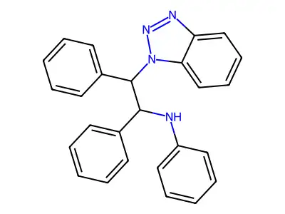 N-[2-(1H-1,2,3-Benzotriazol-1-yl)-1,2-diphenylethyl]aniline structure