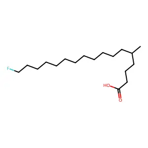 5-Methyl-17-fluoroheptadecanoic acid structure