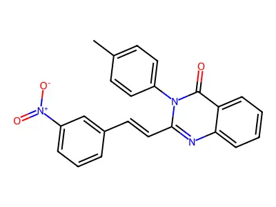 3-(4-methylphenyl)-2-[(E)-2-(3-nitrophenyl)ethenyl]quinazolin-4-one structure