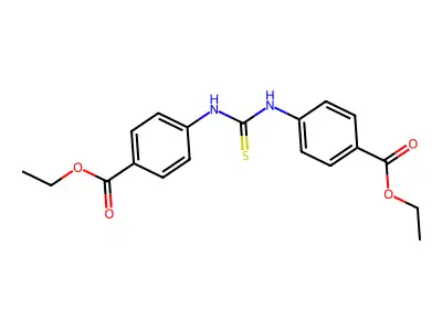 Diethyl 4,4'-(thiocarbonylbis(azanediyl))dibenzoate structure