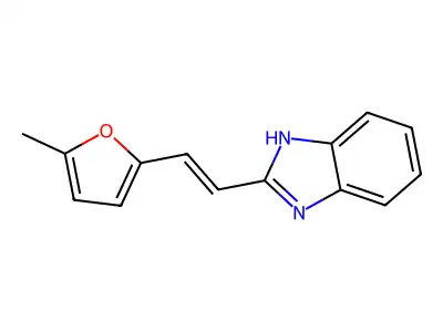 2-[(E)-2-(5-methylfuran-2-yl)ethenyl]-1H-benzimidazole structure