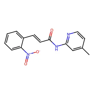 (E)-N-(4-methylpyridin-2-yl)-3-(2-nitrophenyl)prop-2-enamide structure