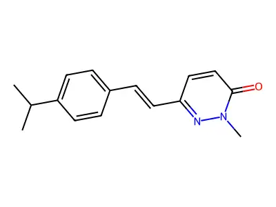 2-Methyl-6-[2-(4-propan-2-ylphenyl)ethenyl]pyridazin-3-one structure