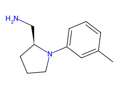 [(2S)-1-(3-methylphenyl)pyrrolidin-2-yl]methanamine structure