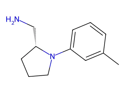 [(2R)-1-(3-methylphenyl)pyrrolidin-2-yl]methanamine structure