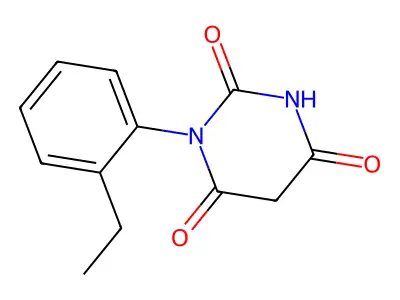1-(2-ethylphenyl)pyrimidine-2,4,6(1H,3H,5H)-trione structure