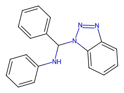 N,alpha-Diphenyl-1H-benzotriazole-1-methanamine structure