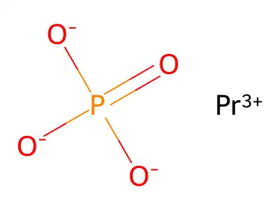 Praseodymium phosphate structure