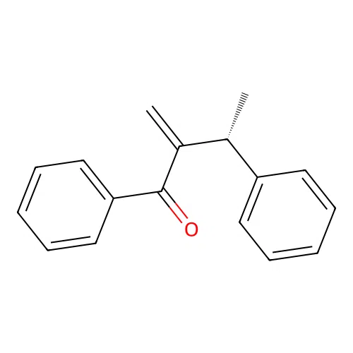 (3R)-2-methylidene-1,3-diphenylbutan-1-one structure