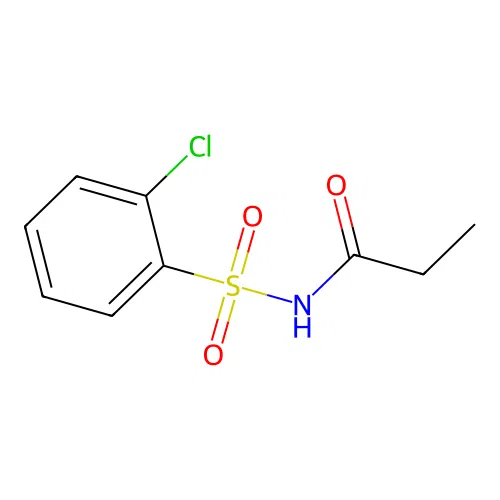 N-(2-chlorophenyl)sulfonylpropanamide structure