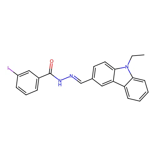N'-[(9-ethyl-9H-carbazol-3-yl)methylene]-3-iodobenzohydrazide structure