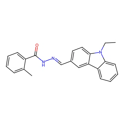N'-[(9-ethyl-9H-carbazol-3-yl)methylene]-2-methylbenzohydrazide structure