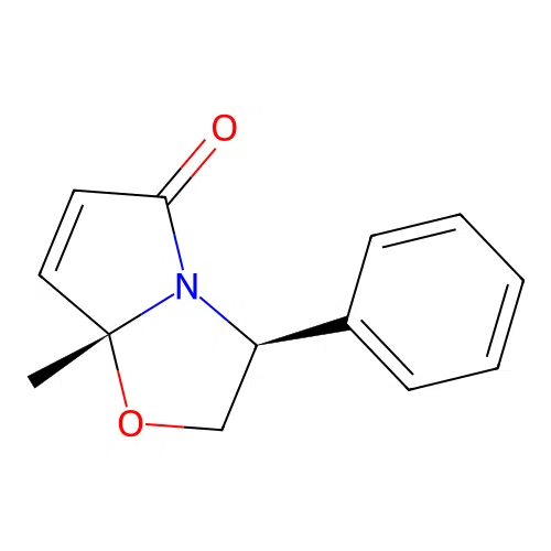 (3S-cis)-(+)-2,3-Dihydro-7a-methyl-3-phenylpyrrolo[2,1-b]oxazol-5(7aH)-one structure
