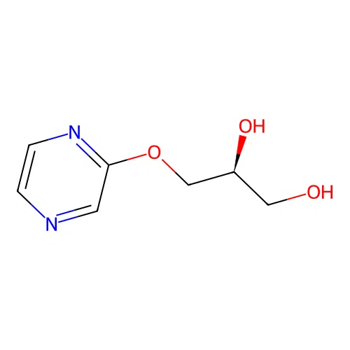 (2S)-3-pyrazin-2-yloxypropane-1,2-diol structure