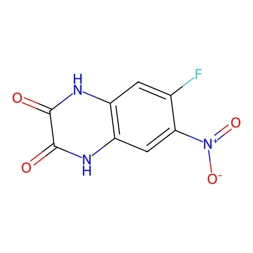 6-Fluoro-7-nitro-1,4-dihydro-2,3-quinoxalinedione structure