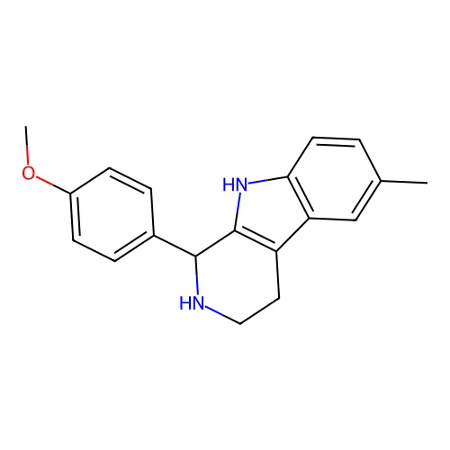 1-(4-methoxyphenyl)-6-methyl-2,3,4,9-tetrahydro-1H-pyrido[3,4-b]indole structure