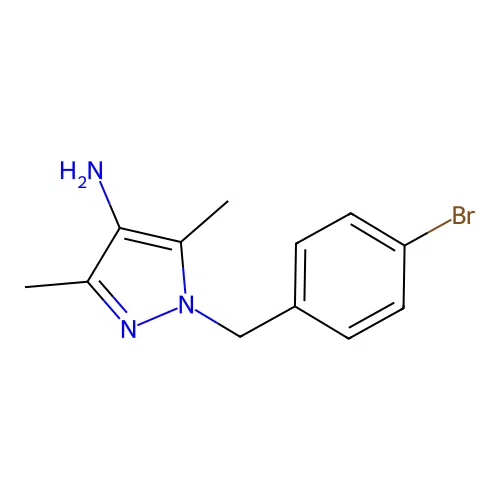 1-(4-bromobenzyl)-3,5-dimethyl-1H-pyrazol-4-amine structure