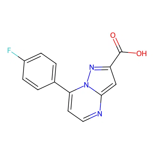 7-(4-Fluorophenyl)pyrazolo(1,5-a)pyrimidine-2-carboxylic acid structure