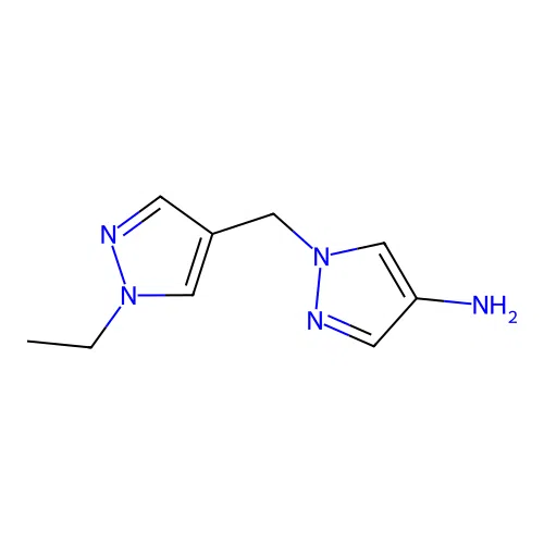 1-[(1-ethyl-1H-pyrazol-4-yl)methyl]-1H-pyrazol-4-amine structure