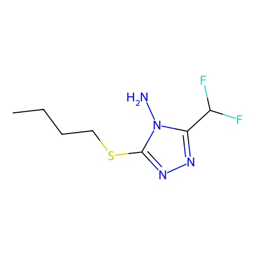 3-(butylthio)-5-(difluoromethyl)-4H-1,2,4-triazol-4-amine structure