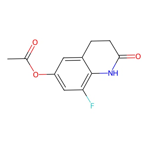 8-Fluoro-2-oxo-1,2,3,4-tetrahydroquinolin-6-yl acetate structure