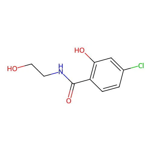 4-chloro-2-hydroxy-N-(2-hydroxyethyl)benzamide structure