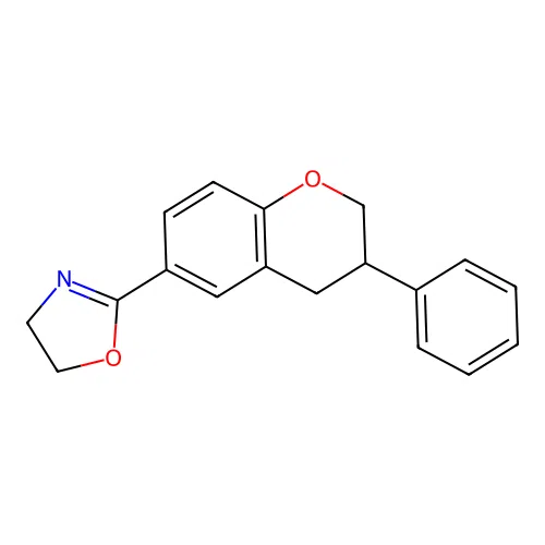 2-(3-Phenylchroman-6-yl)-4,5-dihydrooxazole structure