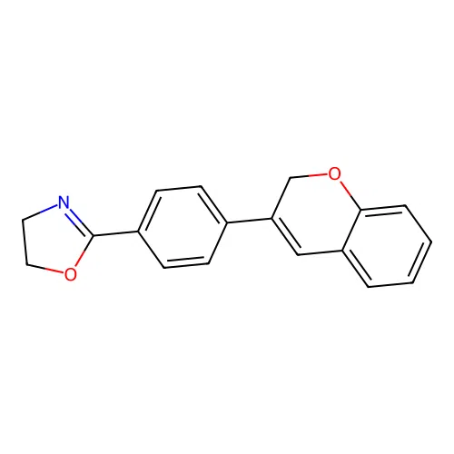 2-[4-(2H-chromen-3-yl)phenyl]-4,5-dihydrooxazole structure