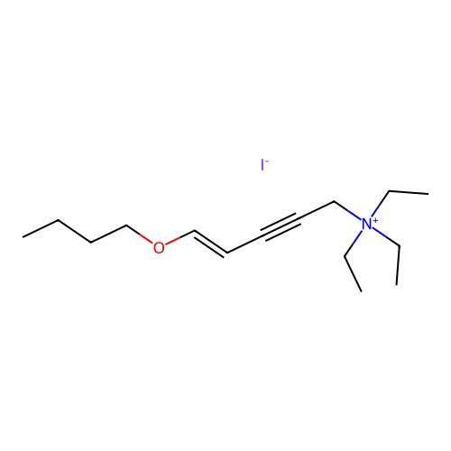 4-Penten-2-yn-1-aminium, 5-butoxy-N,N,N-triethyl-, iodide structure