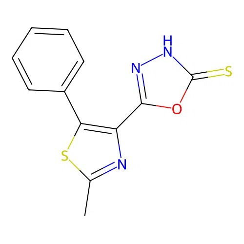 1,3,4-Oxadiazole-2(3H)-thione, 5-(2-methyl-5-phenyl-4-thiazolyl)- structure