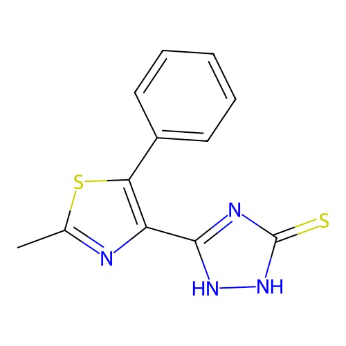 5-(2-methyl-5-phenyl-1,3-thiazol-4-yl)-2,4-dihydro-3H-1,2,4-triazole-3-thione structure
