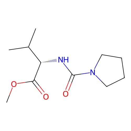 (S)-methyl 3-methyl-2-(pyrrolidine-1-carboxamido)butanoate structure