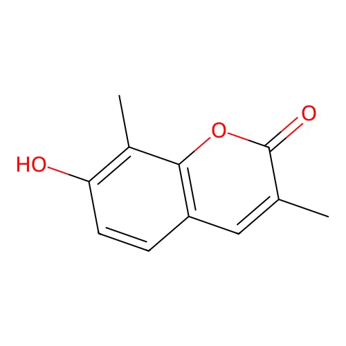 7-Hydroxy-3,8-dimethylchromen-2-one structure