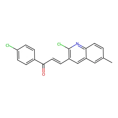 1-(4-Chlorophenyl)-3-(2-chloro-6-methyl-3-quinolinyl)-2-propen-1-one structure