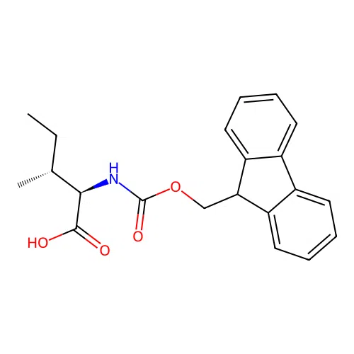(2R,3R)-2-({[(9H-fluoren-9-yl)methoxy]carbonyl}amino)-3-methylpentanoic acid structure