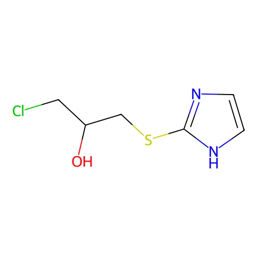 1-chloro-3-(1H-imidazol-2-ylsulfanyl)propan-2-ol structure
