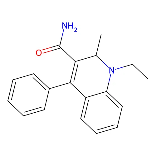 1-Ethyl-2-methyl-4-phenyl-1,2-dihydro-3-quinolinecarboxamide structure