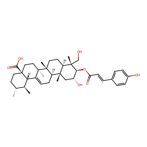 3-O-Coumaroylasiatic acid structure