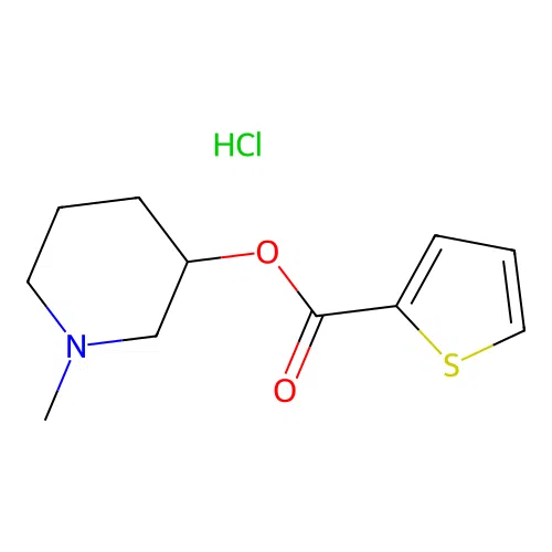 1-Methylpiperidin-3-YL thiophene-2-carboxylate hydrochloride structure