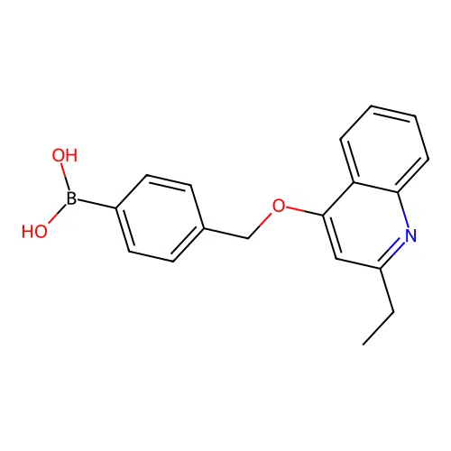 [4-[(2-Ethylquinolin-4-yl)oxymethyl]phenyl]boronic acid structure