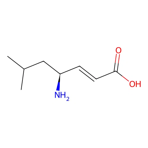 4-Amino-6-methylhept-2-enoic acid structure