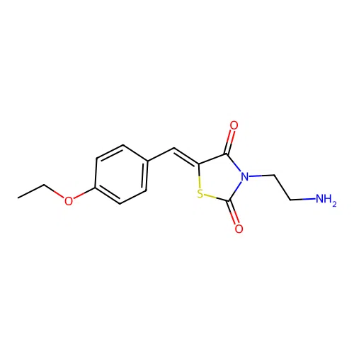 (Z)-3-(2-aminoethyl)-5-(4-ethoxybenzylidene)thiazolidine-2,4-dione structure
