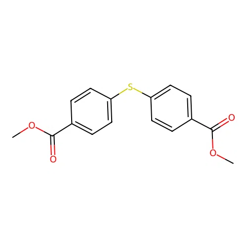 Benzoic acid, 4,4'-thiobis-, dimethyl ester structure