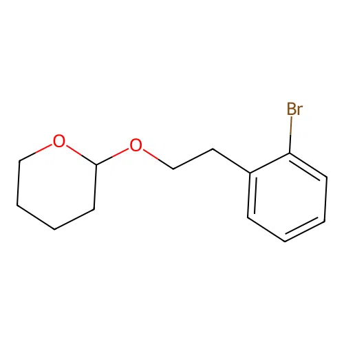 2H-Pyran, 2-2-(2-bromophenyl)ethoxytetrahydro- structure