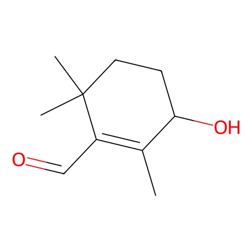 3-Hydroxy-2,6,6-trimethyl-1-cyclohexenecarboxaldehyde structure