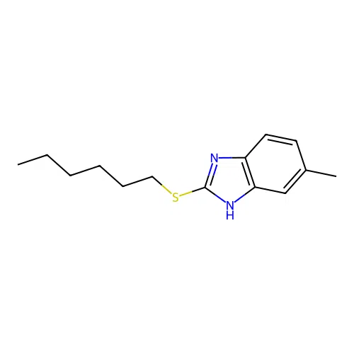 2-(Hexylthio)-5-methyl-1h-benzo[d]imidazole structure