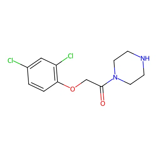 2-(2,4-Dichlorophenoxy)-1-piperazin-1-ylethanone structure
