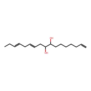 1,11,14-Heptadecatriene-8,9-diol structure