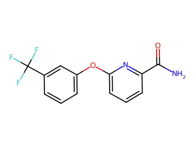 6-[3-(Trifluoromethyl)phenoxy]pyridine-2-carboxamide structure