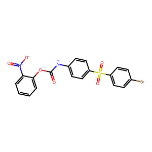 Carbanilic acid, p-((p-bromophenyl)sulfonyl)-, o-nitrophenyl ester structure